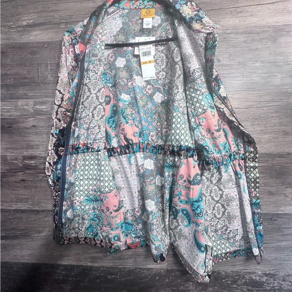 Ruby Rd. Colorful Teal Gold Jacket - Picture 2 of 10